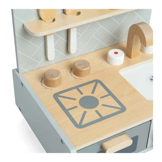 Bigjigs houten tafelbladkeukentje, 7dlg.