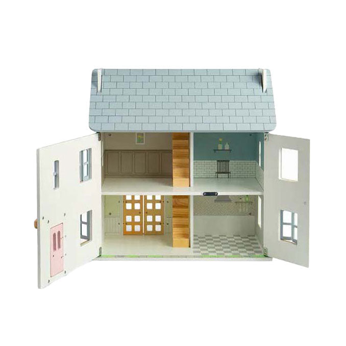 Load image into Gallery viewer, Bigjigs houten zomerhuis poppenhuis
