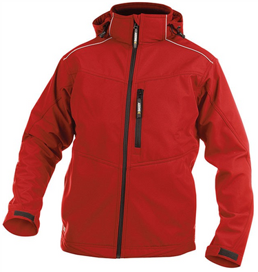 Dassy softshell tavira polyester rood l