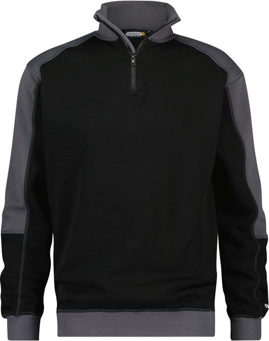 Dassy sweater basiel zwart grijs xl