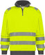 Dassy hoge zichtbaarheidssweater denver geel grijs m