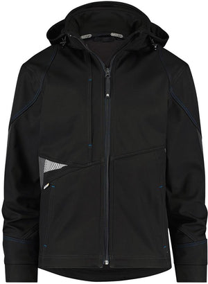 Dassy gravity softshell zwart grijs mt s