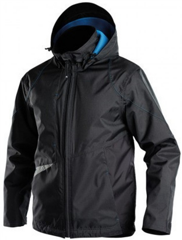Dassy hyper wind- waterdichte werkjas zwart grijs xl