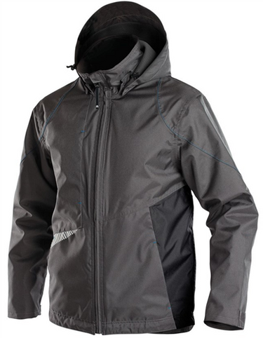 Dassy hyper wind- waterdichte werkjas grijs zwart 3xl