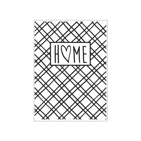 Darice • embossing sjabloon home met diagonaal patroon