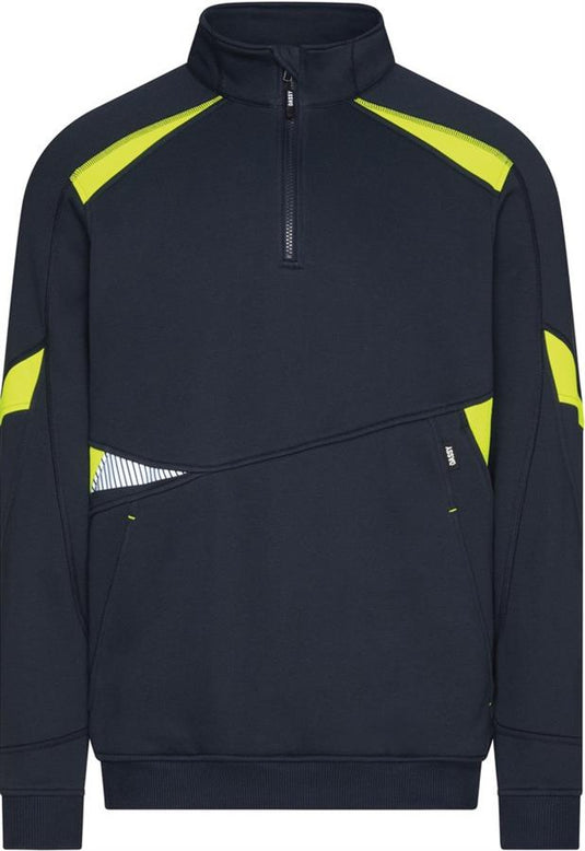 Dassy sweater aratu nachtblauw fluogeel l