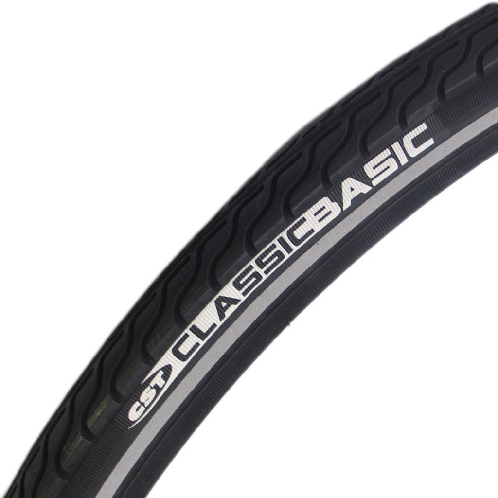 Tire: CST Classic Basic Color: black with reflection Size: 28x1 5/8x1 1/4 ETRTO 32-622