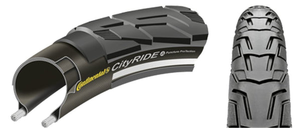 Continental tire ride city breaker 28x1.60 (42-622) black reflex