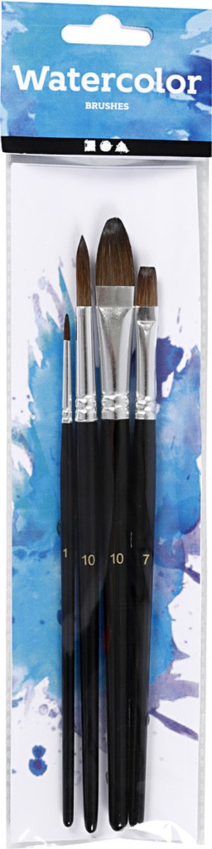 Creativ company cc aquarelpenselen set 4 stuks