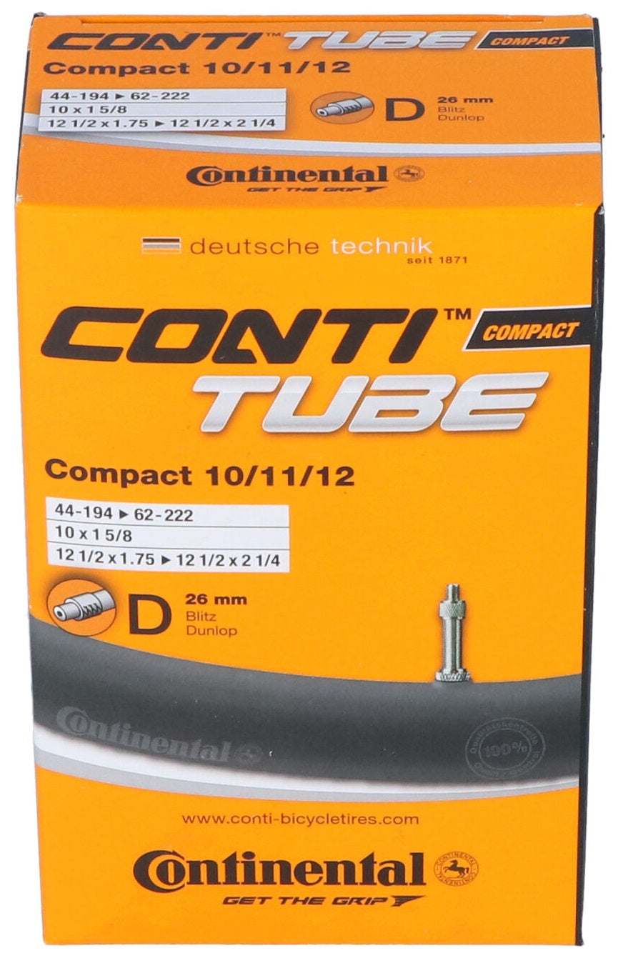 Continental inner tube dv1 compact 10/11/12 inch 44/62-222 box