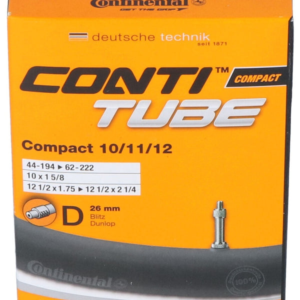 Continental inner tube dv1 compact 10/11/12 inch 44/62-222 box