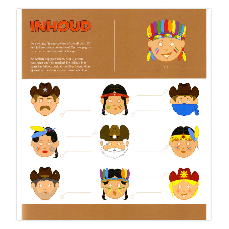 Load image into Gallery viewer, Centraal boekhuis maskers: cowboys en indianen
