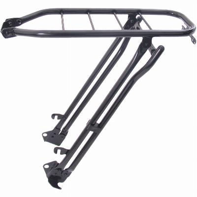 rear luggage carrier with folding standard 28 inch steel black
