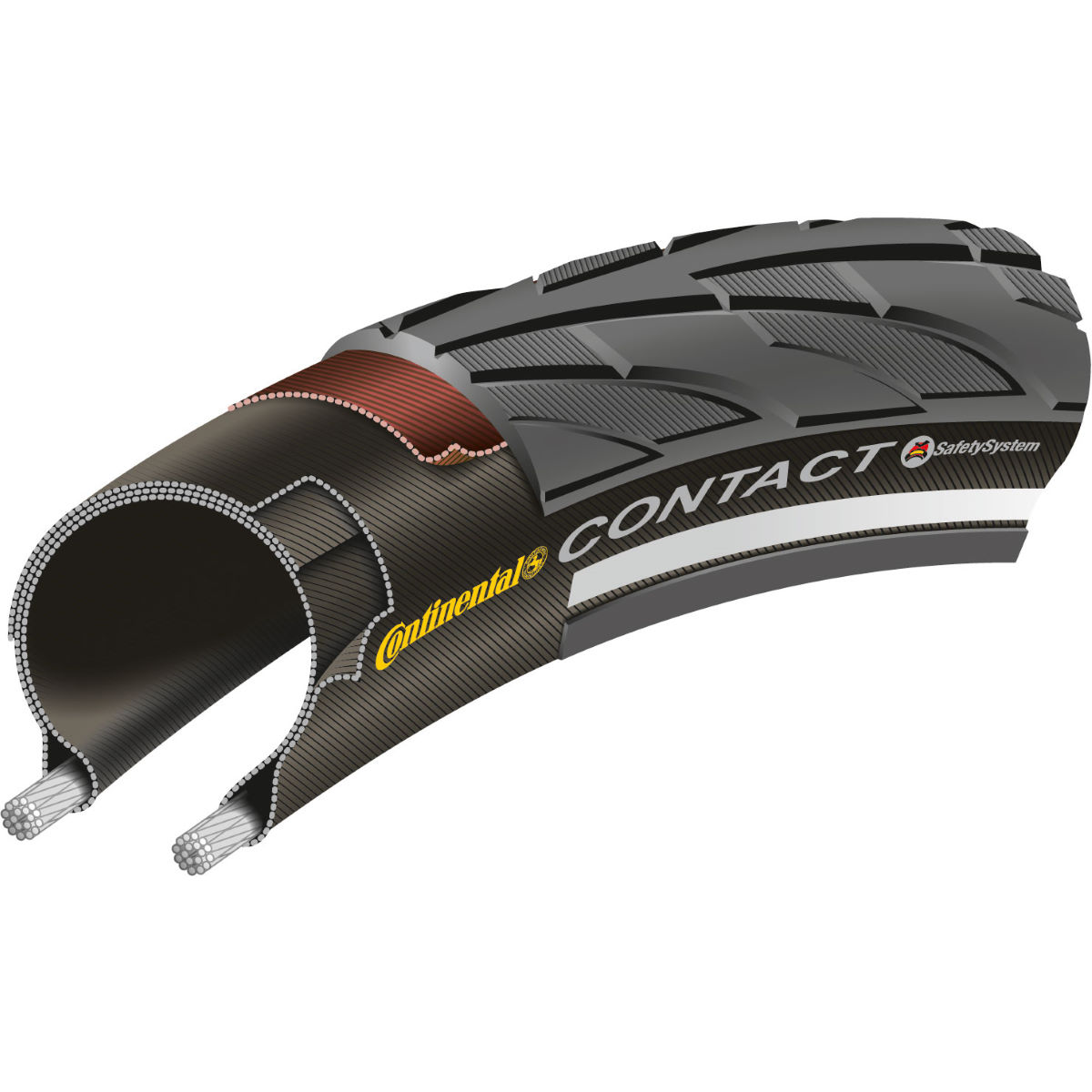 Continental tire contact 42-622 black reflection 0101324