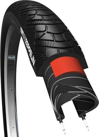 Tire: CST Zeppelin (1mm anti-puncture) Color: Black with reflection Size: 28x2.00, ETRTO 50-622