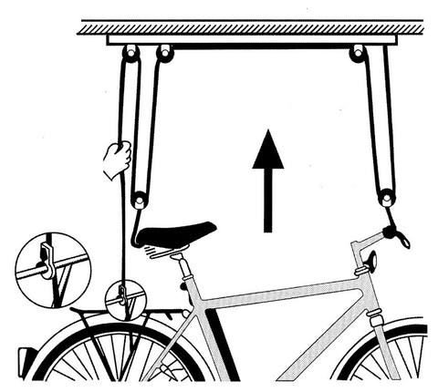 bicycle lift Eldorado P621 ceiling mount