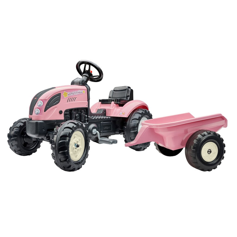 Load image into Gallery viewer, Falk tractor country farmer set pink 2+
