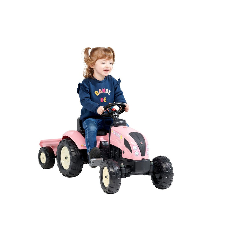 Load image into Gallery viewer, Falk tractor country farmer set pink 2+
