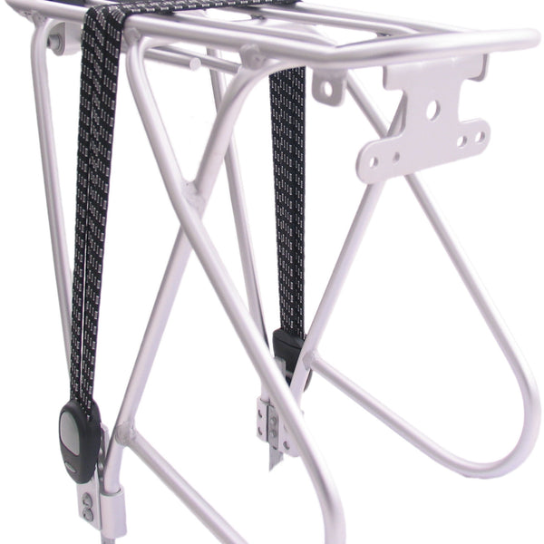 Massload rear carrier aluminum w/spider binder silver 24"t/m 28"