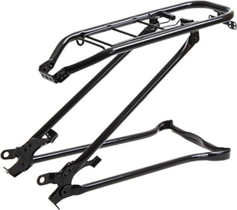 Steco rear carrier matt black with standard 28-11/2 tour