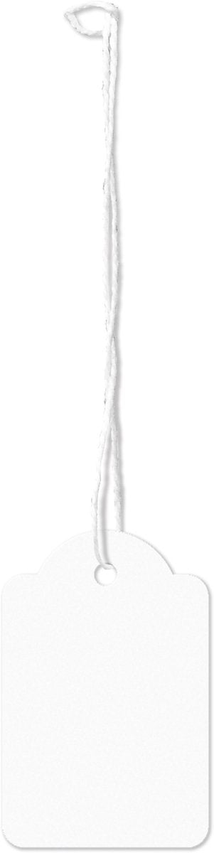 Kangaro draadetiketten - 28x43mm - wit - doos a 250 stuks - prijskaartjes met koord