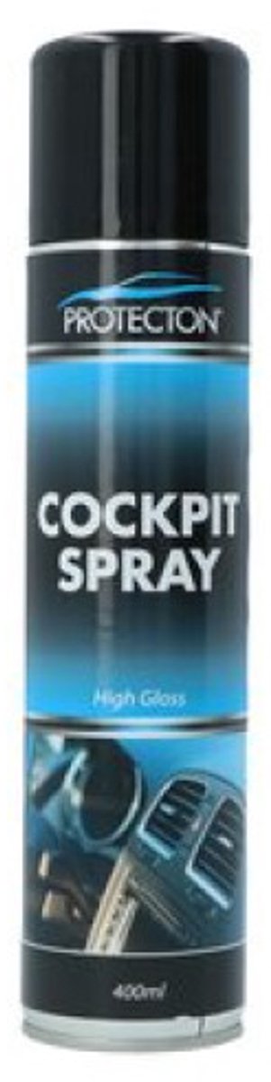 Protecton cockpitspray hoogglans - reinigt en verzorgt kunststofdelen - voor kunststof en leer - brengt kleur terug - hoogglanzend resultaat - 400ml