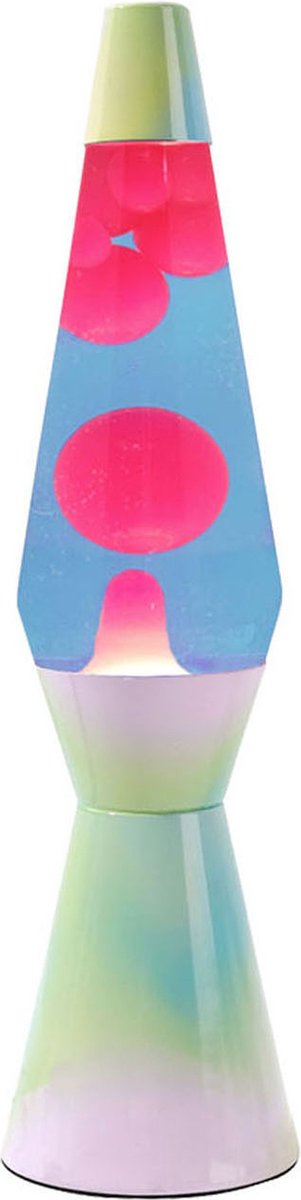 I-total lavalamp - lava lamp - sfeerlamp - 40x11 cm - glas aluminium - 30w - rainbow dream - xl1779