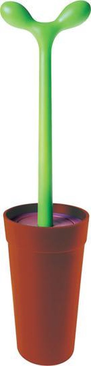 Alessi merdolino - toiletborstel - bruin - designobject - thermoplastisch hars
