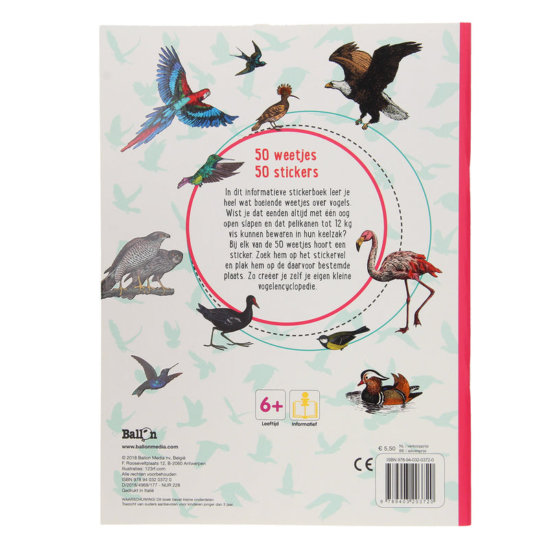 Load image into Gallery viewer, Standaard uitgeverij 50 weetjes 50 stickers - vogels
