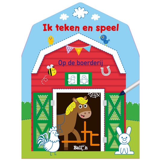Standaard uitgeverij ik teken en speel - op de boerderij (wipe clean)