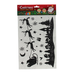 Wins holland silhouette raamstickers kerst