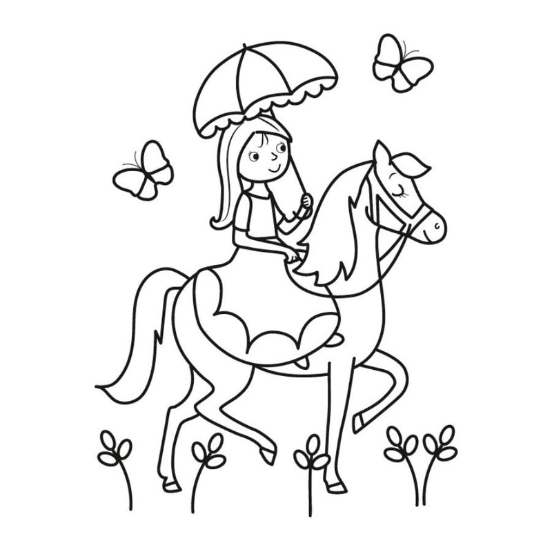 Load image into Gallery viewer, De ballon kleurboek met kleurpotloodjes - prinsessen

