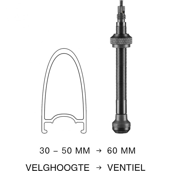 Tubeless valve Schwalbe 60mm (2 pieces)