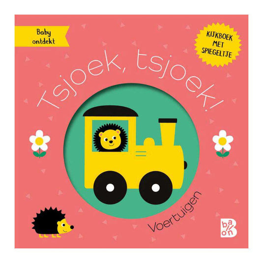 Standaard uitgeverij kijkboekje met spiegeltje - tsjoek, tsjoek! voertuigen