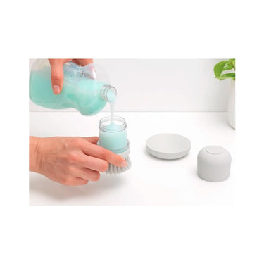 Brabantia sink side afwasborstel met zeepreservoir light grey