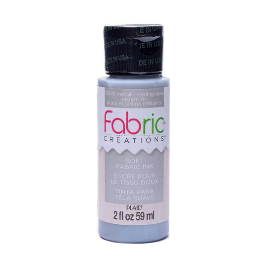 Fabric creations • soft fabric inkt 59ml metallic silver