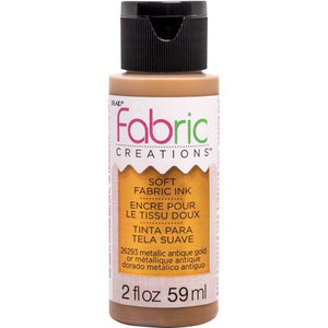 Mod podge • soft fabric inks metallic antique gold