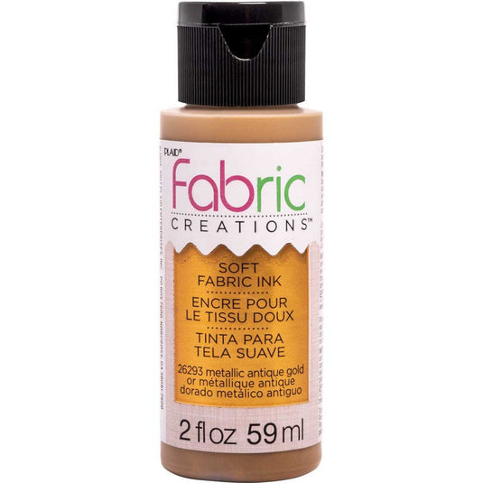 Mod podge • soft fabric inks metallic antique gold
