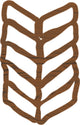 Fabric creations • block printing small 3,8x2,5cm chevron