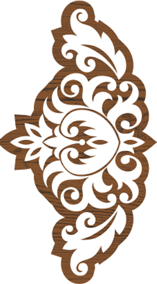 Fabric creations • block printing border 7,6x4,5cm baroque