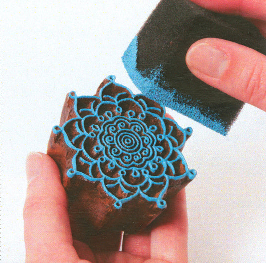 Fabric creations • block printing medium 6x6cm chevron