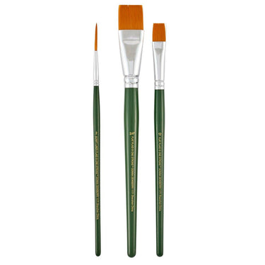Folkart • one stroke brush sets basic set-glaze flat script