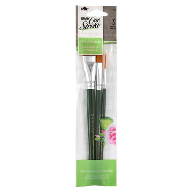 Folkart • one stroke brush sets basic set-glaze flat script