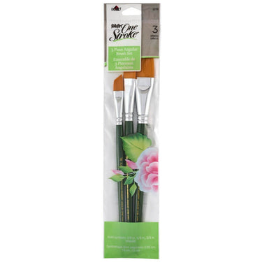 Folkart • one stroke brush sets angle brush set 3x