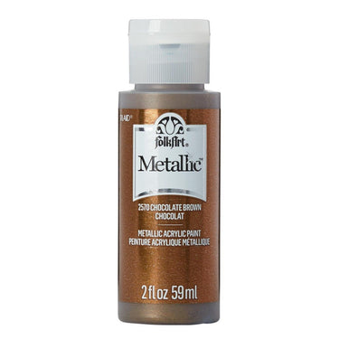 Folkart • metallic acrylic paint chocolate brown 59ml