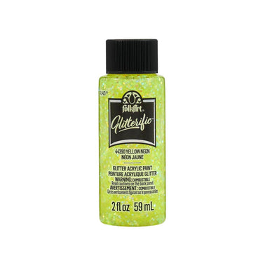 Folkart • glitterific acrylic paint neon yellow 59ml