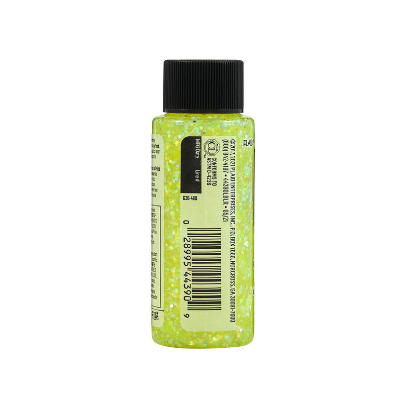 Load image into Gallery viewer, Folkart • glitterific acrylic paint neon yellow 59ml
