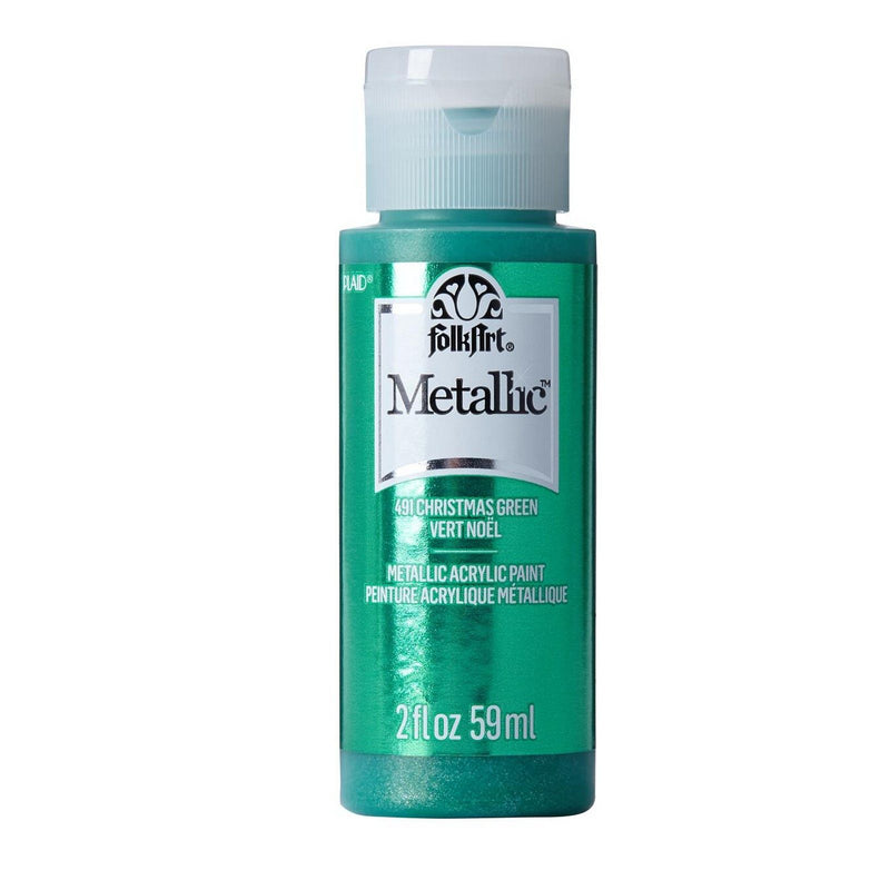 Load image into Gallery viewer, Folkart • metallic acrylic paint christmas green 59ml
