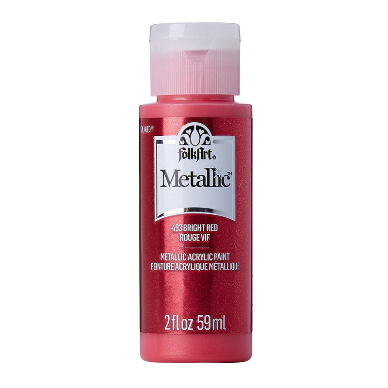 Load image into Gallery viewer, Folkart • metallic acrylic paint bright red 59ml
