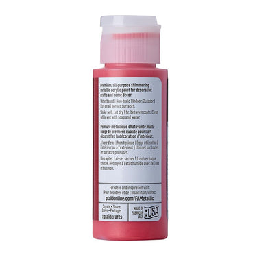 Folkart • metallic acrylic paint bright red 59ml